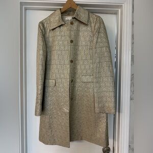 White House Black Market Metallic Textured Coat